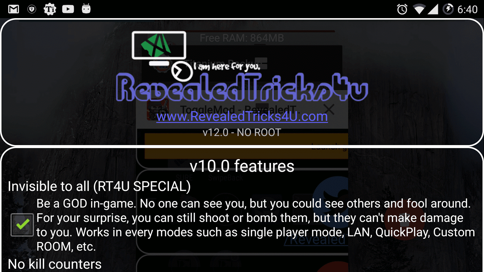 No Root Version Of Toggle Mod V12 0 Awesome Features Mini Militia V2 2 107 For Non Rooted Android Devices Revealedtricks4u Latest And Revealed Tricks For U