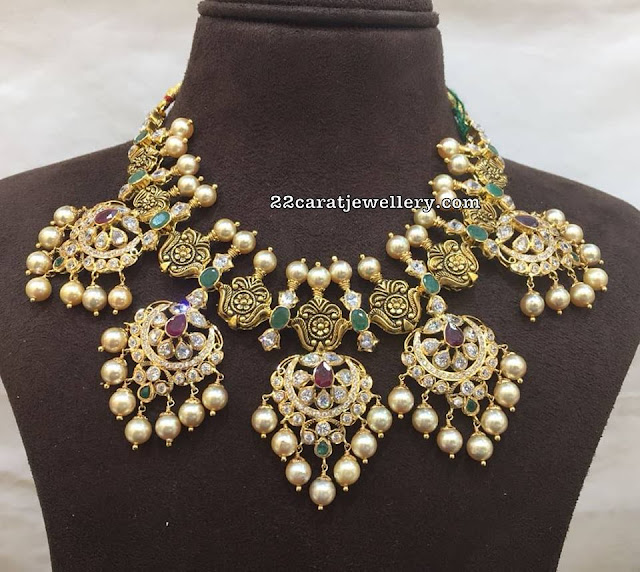 Nakshi Work and Pachi Grand Choker Nakshi Work and Pachi Grand Choker