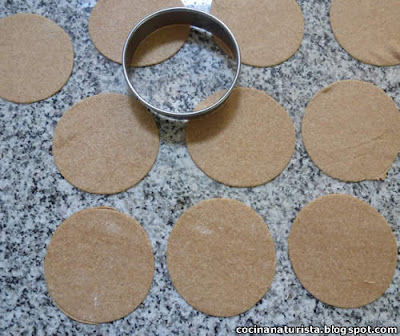 Discos integrales para empanadas cocina naturista,comida natural,harina integral,empanada integral