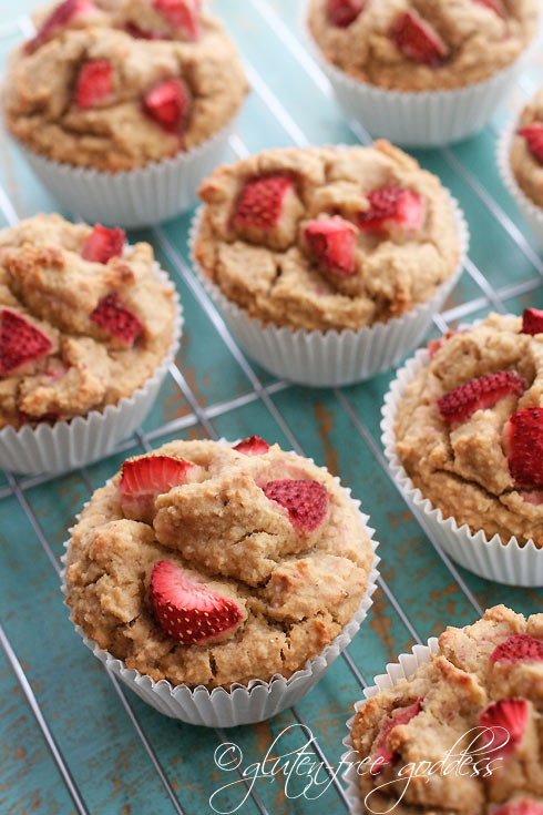 Gluten-Free Goddess Whole Grain Strawberry Muffins