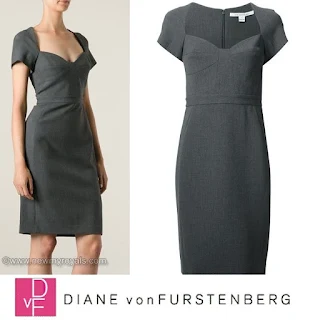 Queen Maxima Style DIANE von FURSTENBERG Neckline Dress