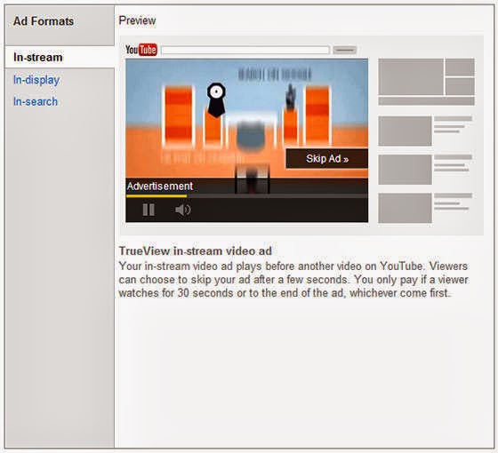 YouTube Advertising TrueView Instream
