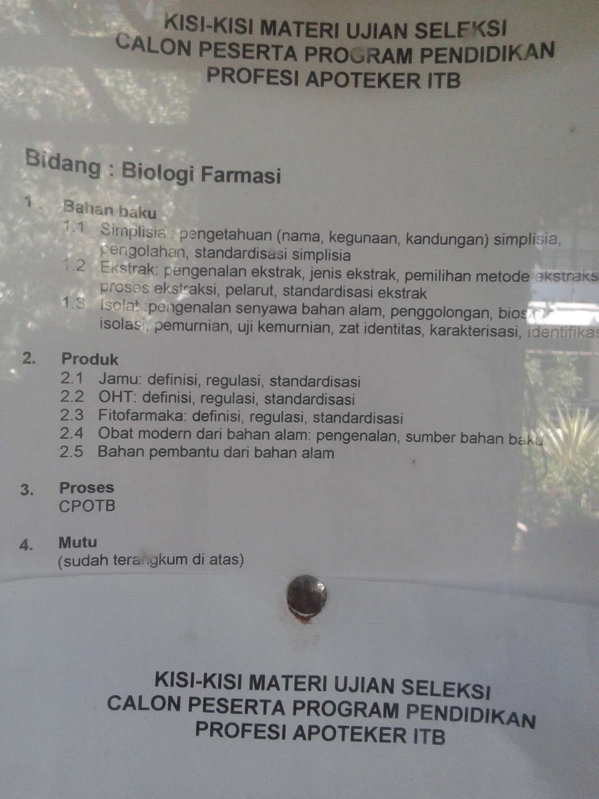 KisiKisi Soal Tes Masuk Program