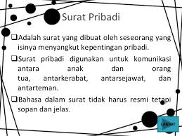 Contoh Surat Pribadi Singkat