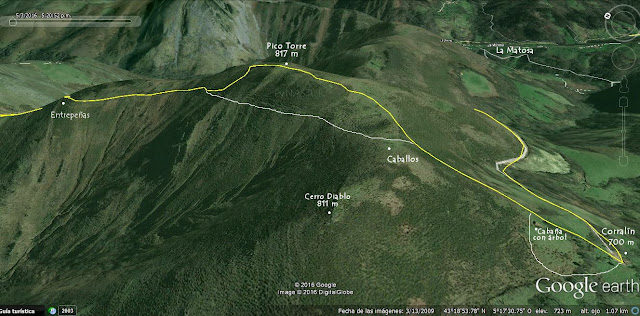 Mapa ortográfico 1 Pesquerín - Pico Torre - Piloña Mapa ortográfico 1 Pesquerín - Pico Torre - Piloña