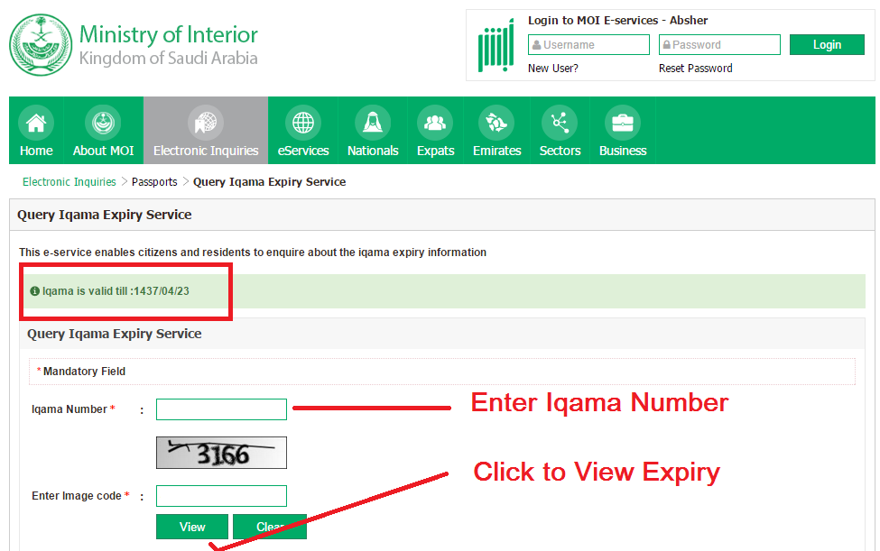 Mol iqama expiry check