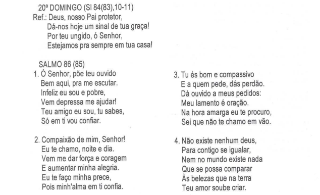 Cantos De Perdão Para Missa Tempo Comum Cantos Para Missa Missa Do 23º Domingo Do Tempo Comum Ano A
