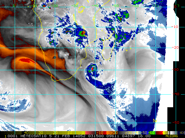 Image satellite de la forte tempête tropicale Guito