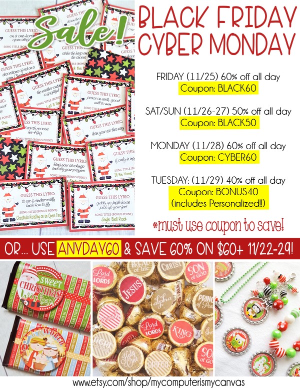 BLACK FRIDAY/CYBER MONDAY: COUPONS + GIVEAWAY - My Computer is My Canvas