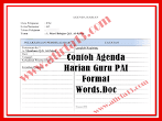 Contoh Agenda Harian Guru Pai Format Words.Doc
