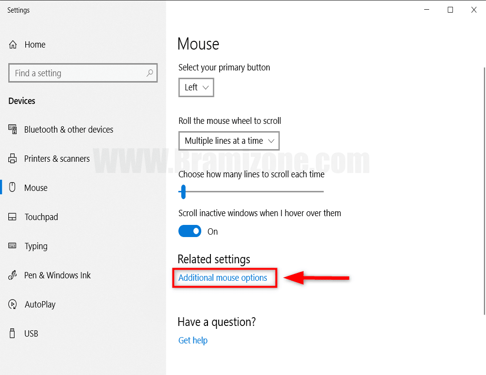 Additional Mouse Options