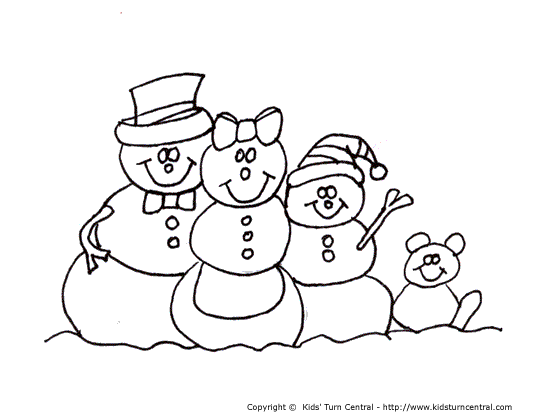 Snowman Family Coloring Pages >> Disney Coloring Pages