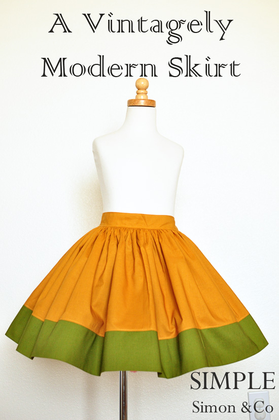 Simple Gathered Skirt - Mouse in My Pocket