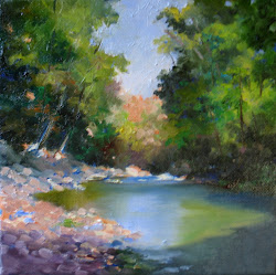 creek scene beginners class painting oil canvas sold nel everyday