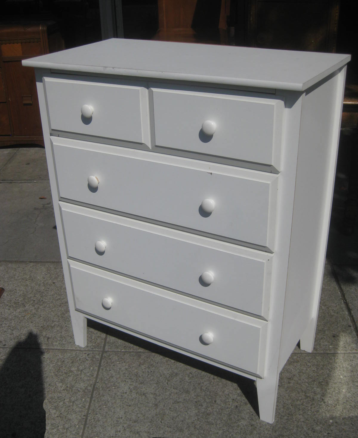 UHURU FURNITURE & COLLECTIBLES SOLD White Chest of Drawers 65