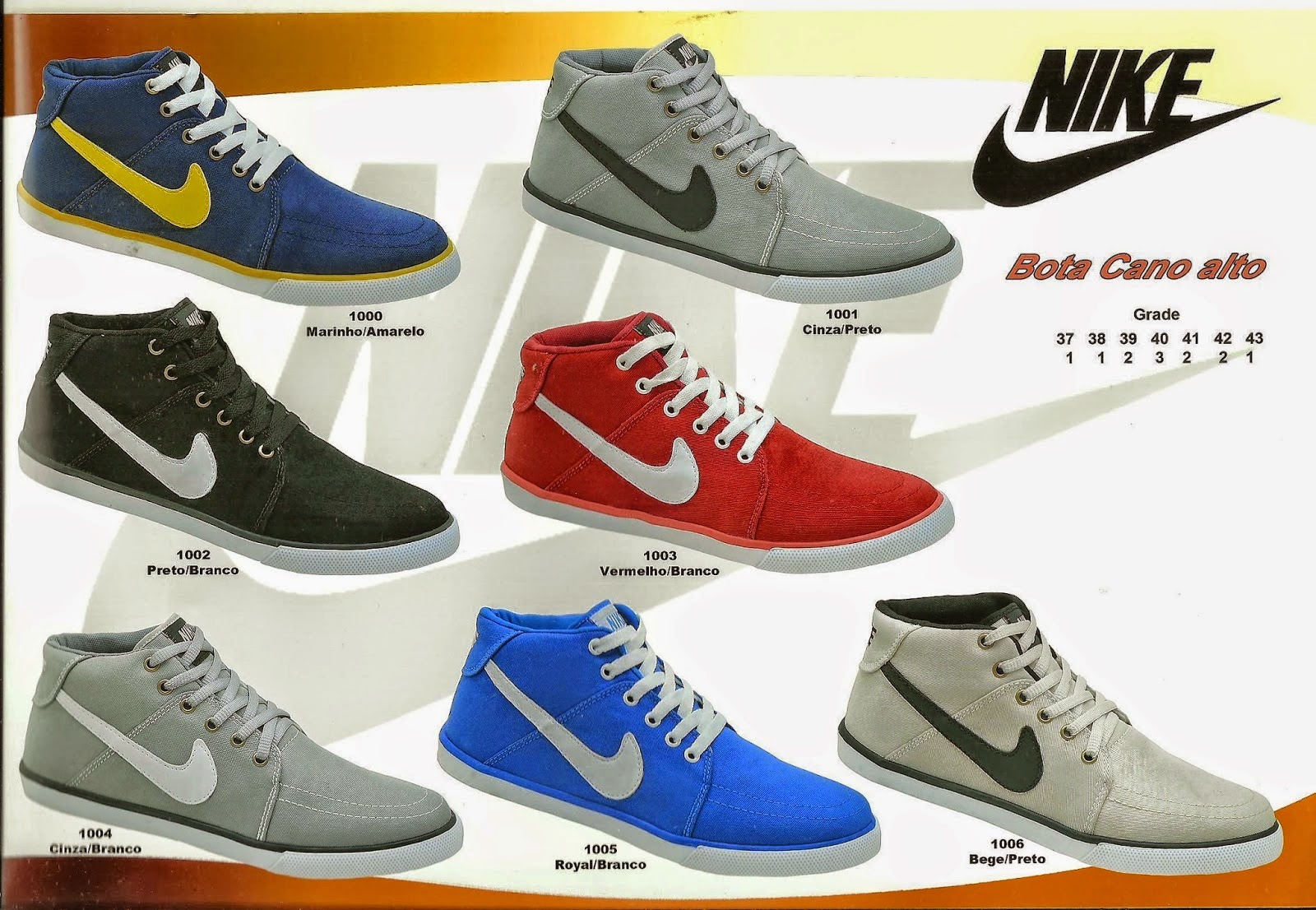 tenis nike cano alto netshoes