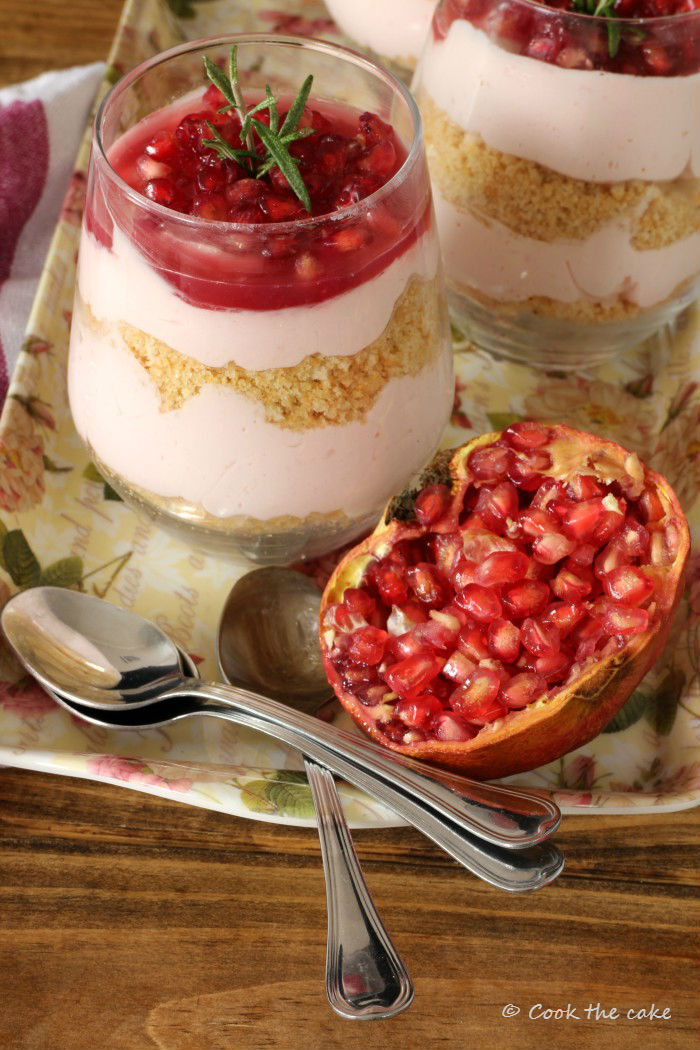 espuma-de-queso-y-granada, pomegranate-cheesecake-in-a-jar