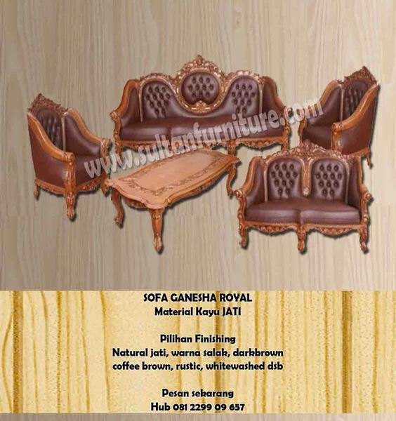 Jual Kursi Tamu Ukir Sofa Ganesha Royal Mebel Jati Jepara