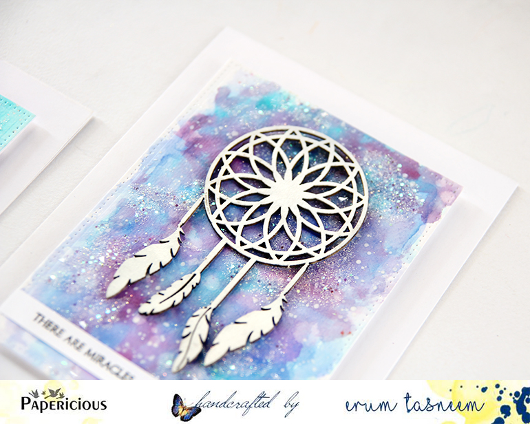 Papericious Chipboard Dreamcatcher Watercolour cards by Erum Tasneem | @pr0digy0