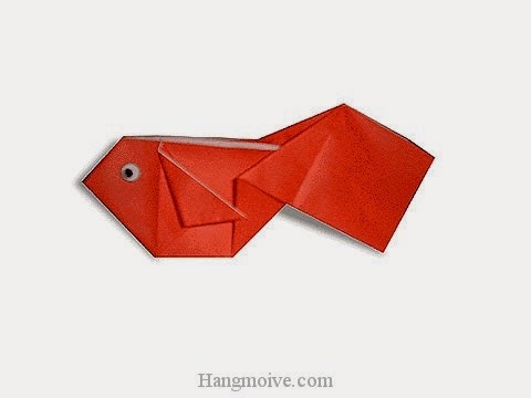Cách gấp, xếp con cá vàng bằng giấy origami - Video hướng dẫn xếp hình sinh vật dưới nước - How to fold a Goldfish