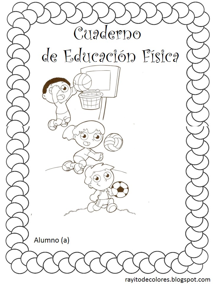 carátula escolar para educación física