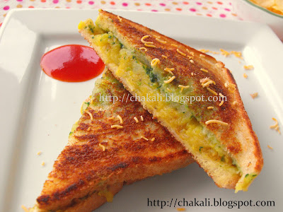 masala toast sandwich, masala sandwich, Indian sandwich recipe, potato masala sandwich, vegetable sandwich