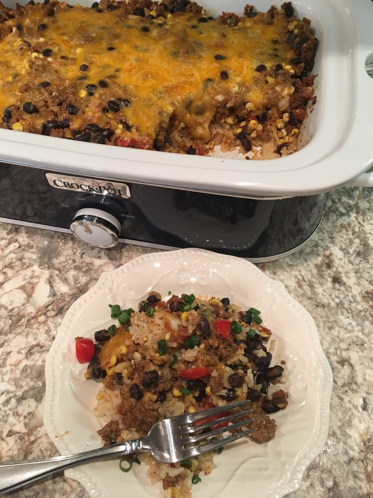 Crock Pot Taco Rice Casserole Chasing Saturdays