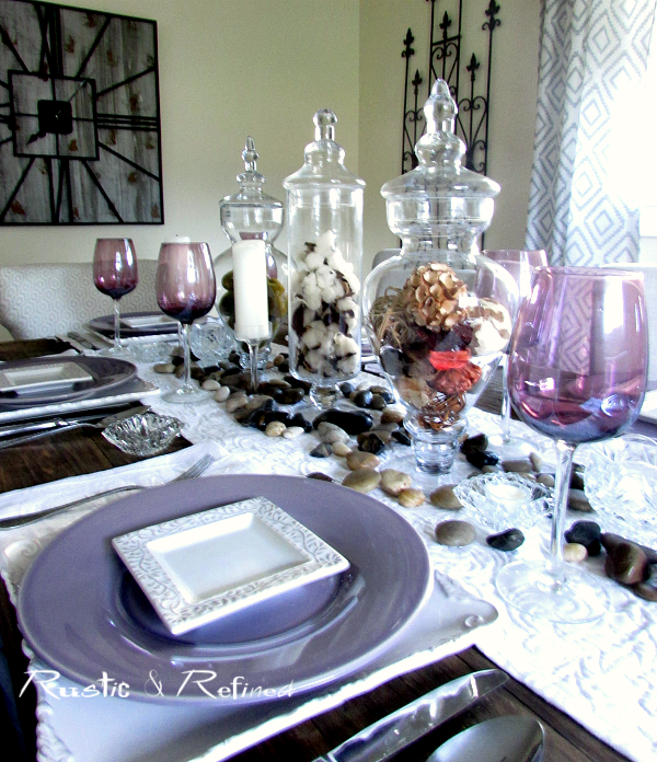 Entertaining family and friends with a Purple Summer Tablescape