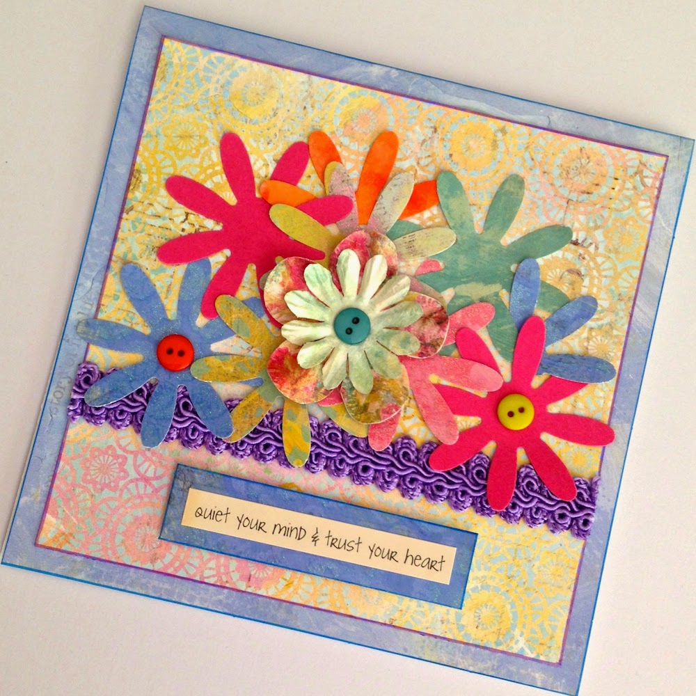 Spring flowers handmade greeting cards