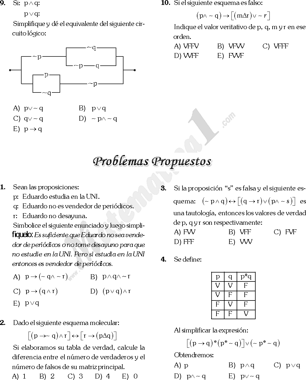 LOGICA PROPOSICIONAL EJERCICIOS RESUELTOS PDF