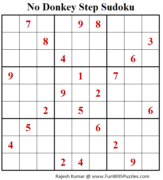 No Donkey Step Sudoku (Fun With Sudoku #182)