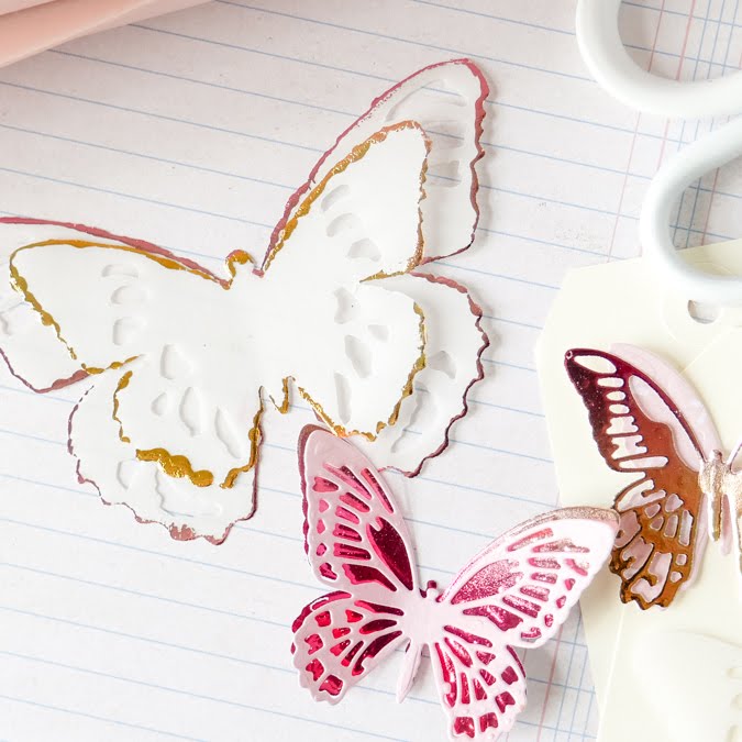 How to make Minc Painted Butterfly Layers by Jamie Pate