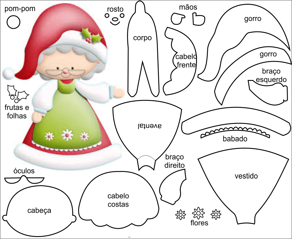 Moldes de feltro para natal Como Fazer Armario Limpieza Ikea ~ Moldes de feltro para natal Como Fazer