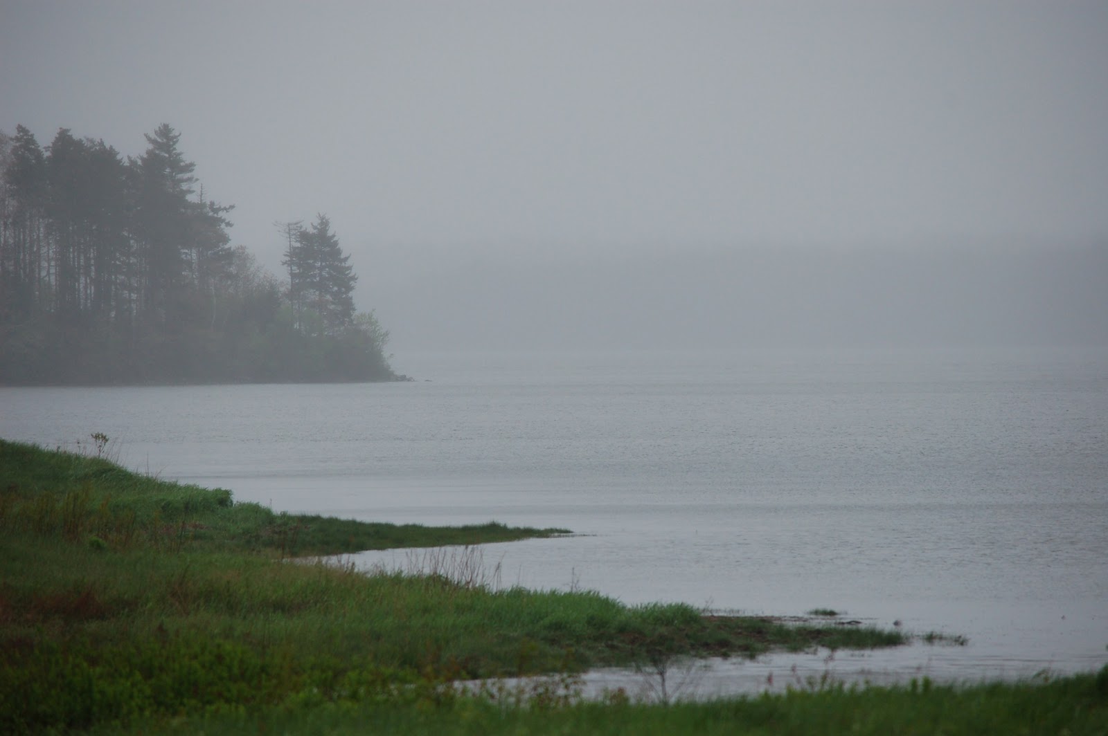 Voyages>`·.¸¸.·´¯`·...¸> Broad Cove, Cushing, ME rainy day