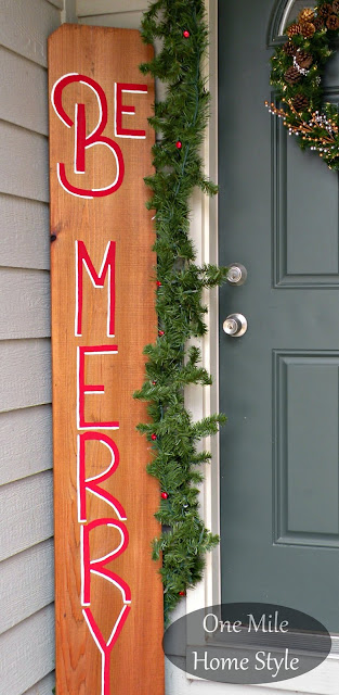 Be Merry Outdoor Christmas Sign | One Mile Home Style