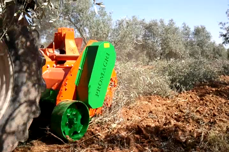 trituradora de poda de olivo