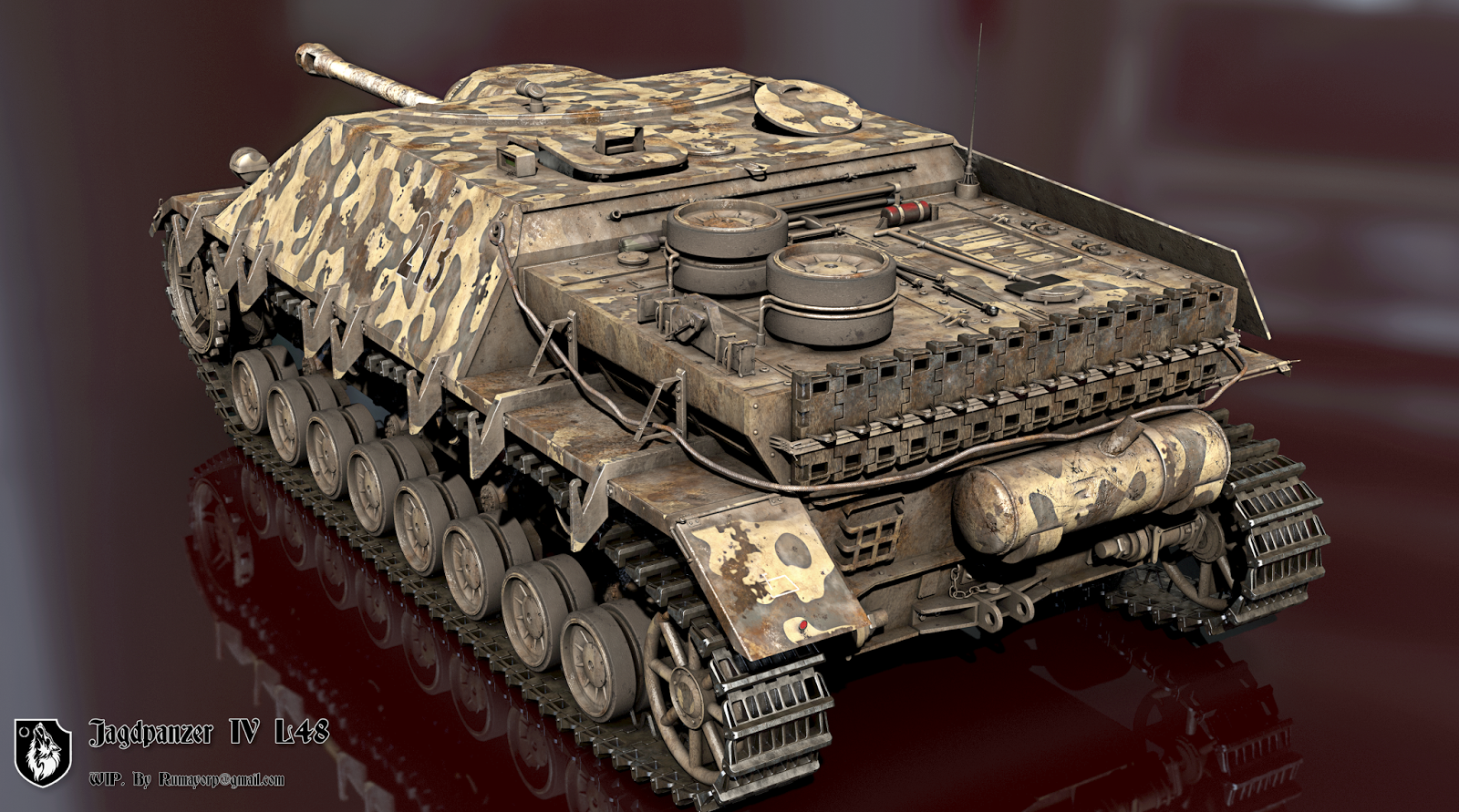 Jagdpanzer IV L48 3D Infografías