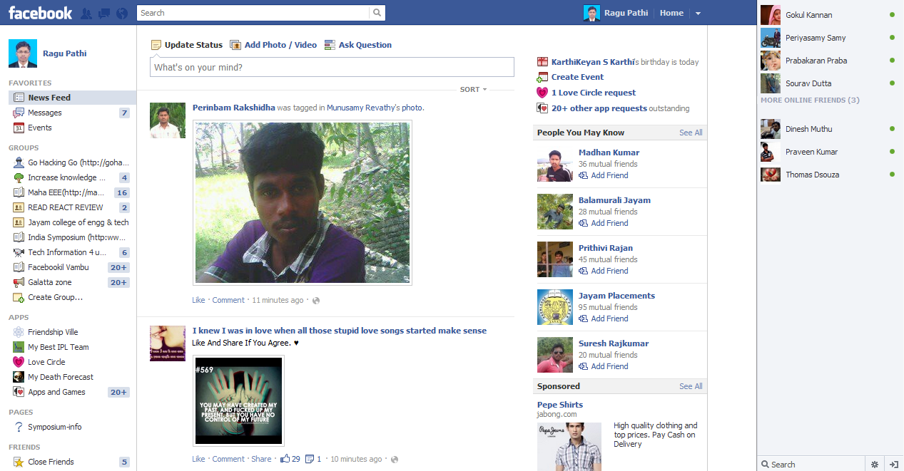 Trick To Show Only online facebook friends in Chatbox