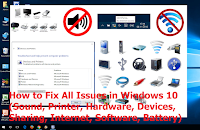 How to Fix All Issues in Windows 10,(Sound,Printer,Hardware,Devices,Sharing,Internet,Software,Battery,find and fix issues in windows 10,windows 10 troubleshooter,run troubleshoot,how to fix windows 10 hardware,fix windows 10 software issues,windows 10 all problem issues fix,no sound,no printing,no internet,mouse and keyboard,fix missing driver,ram memory fix,hard disk fix,online windows troubleshooter,microphone,headphone,speaker Troubleshoot problems for Windows Store Apps Find and fix problems for no sounds Find and fix problems for recording sounds Find and fix problems for downloads Troubleshoot problems with devices and printers Find and fix problems with devices and hardware Find and fix Internet Explorer issues Find and fix problems security and privacy Find and clean up unused files and shortcuts, and perform maintenance tasks Find and fix problems with connecting to the Internet or to websites Find and fix problems with accessing files and folders on other computers Find and dix problems with viewing computers or shared files in a homegroup Find and fix problems with wireless and other network adapters Find and fix problems Windows Firewall Find and fix problems with workplace network using DirectAccess Find and fix problems with running older programs on this version of Windows Find and fix problems to help optimize Windows speed and performance Find and fix problems with your computer's power settings to conserve power and extend battery life Find and fix problems with printing Find and fix problems with Windows Search Find and fix problems playing movies, television, or video Find and fix problems with Windows Media Player settings Find and fix problems with the Windows Media Player Library Find and fix problems with playing DVDs in Windows Media Player Resolve problems that prevent you from updating Windows Facebook Page : https://www.facebook.com/MeMJTube Follow on twitter: https://twitter.com/mj1111983 Website : http://www.bsocialshine.com