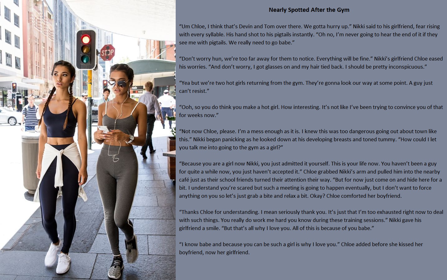 Feminization Beauty Within: TG Captions & Stories: Nearly Spotted after...