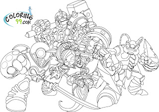 Skylanders Coloring Pages | Team colors