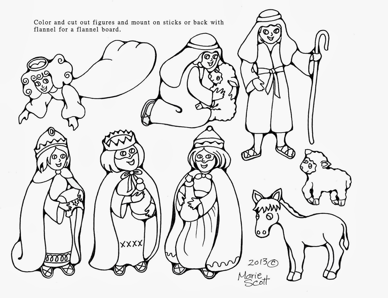 nativity animal coloring pages - photo #23