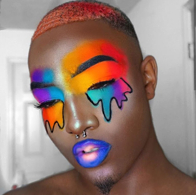 Check out this interesting photos of a black American gay makeup artist