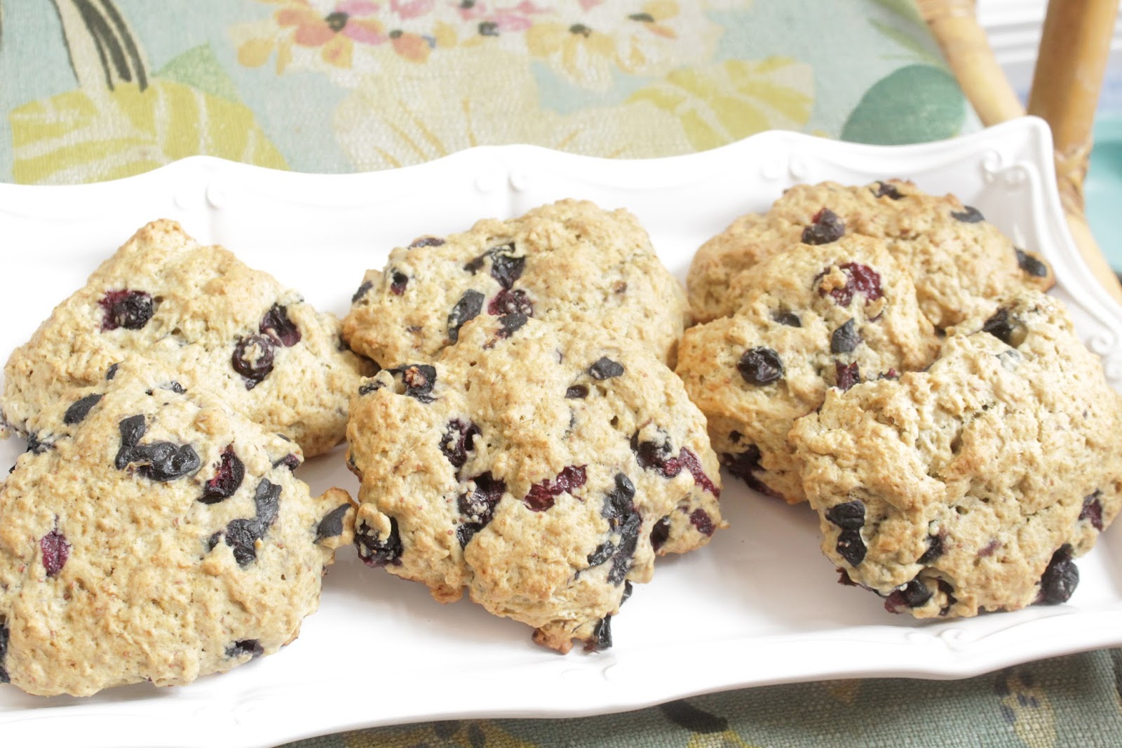 Let them eat scones! (Semi Whole Wheat Oatmeal Blueberry Scones) My