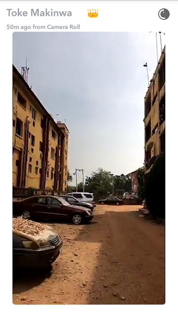 5 Toke Makinwa visits her childhood home where she lost her parents in house fire