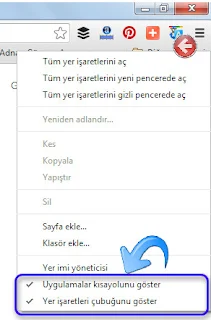 Chrome Uygulama Sekmesi