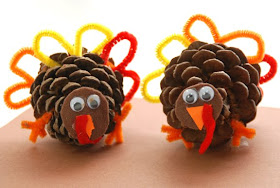 pine cone turkeys fall thanksgiving