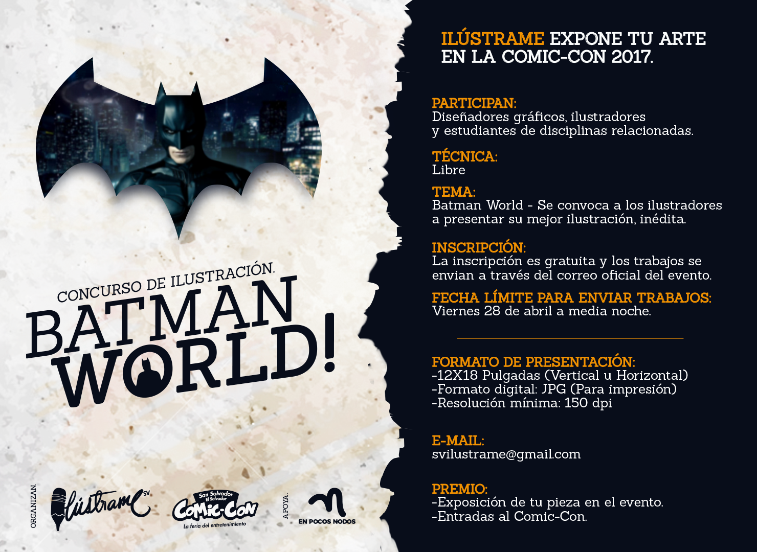 Batman World | Convocatoria de ilustración de Ilústrame SV y Comic-Con El Salvador