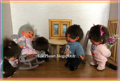 fête des grand-mères, monchhichi, kiki, kiki le vrai, ajena, sekiguchi, jouet vintage