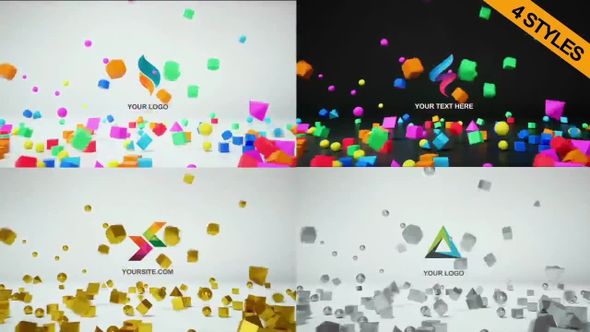 4 In 1 Logo Reveal 3D - Premiere Pro Templates 78645